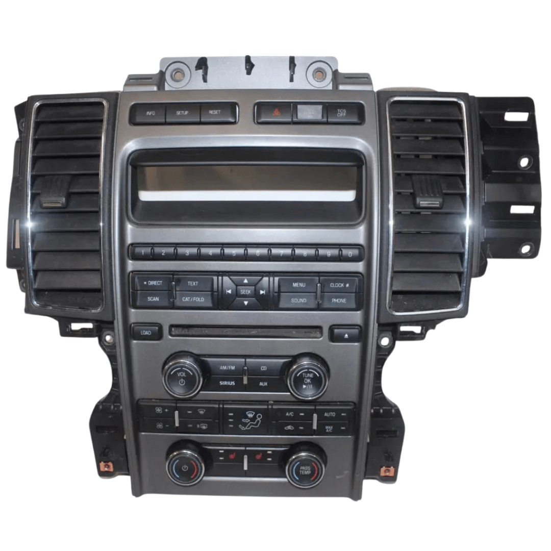 2010-2012 Ford Taurus Radio Climate Control Panel AG1T-18A802-CB - Used OEM