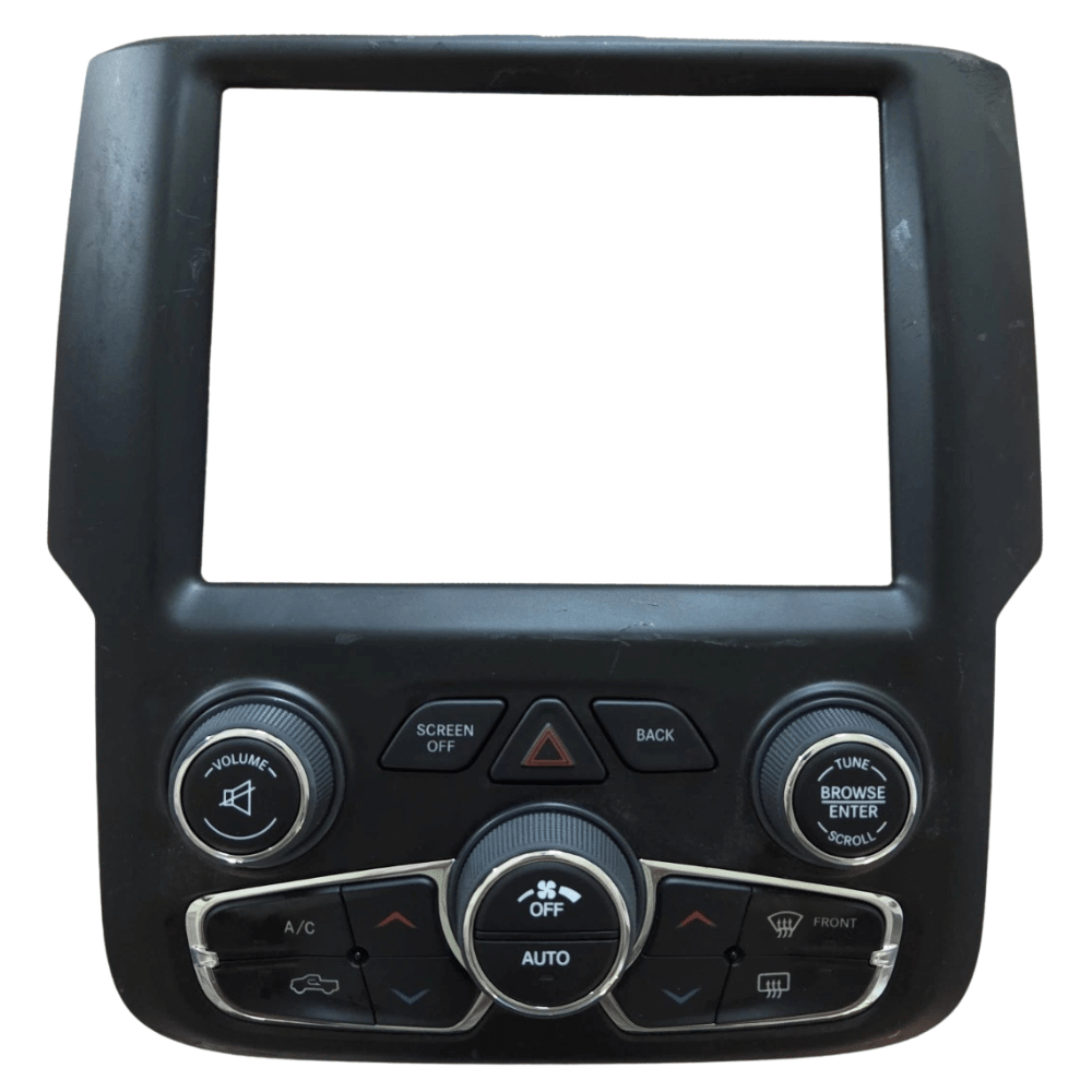 2021 Dodge Ram 8.4″ Radio Trim Bezel Auto AC Temperature Control single zone - Used OEM